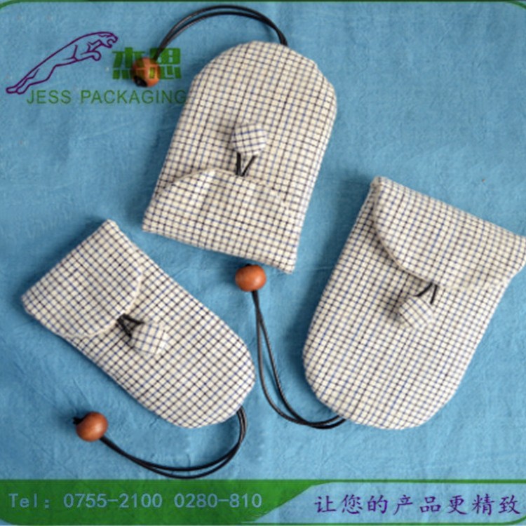 设计新款棉麻布佛珠手镯古玩玉器手串收纳包古风珠宝袋量大从优