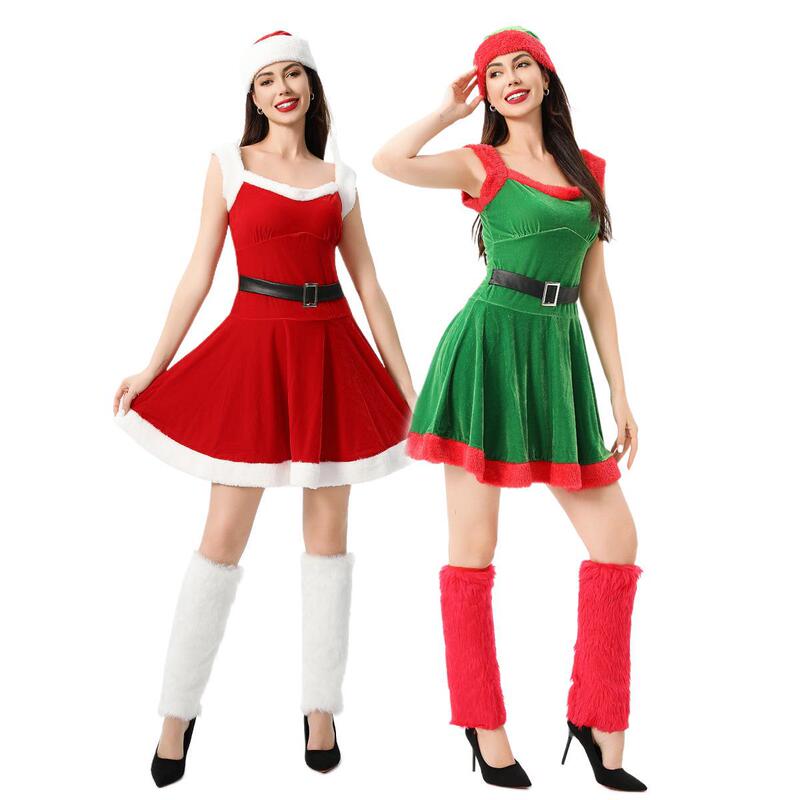 2026 Christmas Clothing European and American Sexy Uniforms Party Dance Costumes Santa Claus Christmas Dress