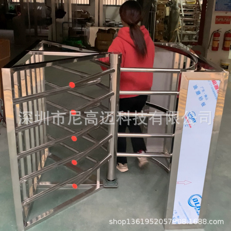 尼高迈高转闸工地人行道闸景区单双门不锈钢旋转门闸单双通道闸机