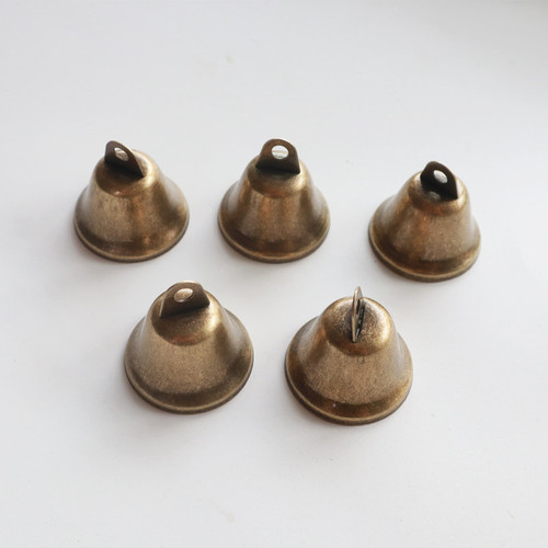 3.8cm ancient bronze thickened opening bell temple diy wind chime pendant jewelry accessories retro horn bell bell