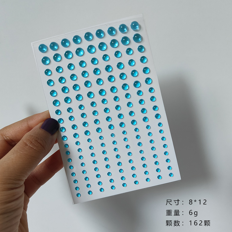 透明立体彩色水珠贴糖果色高颜值出卡打包材料手账氛围感装饰贴|undefined