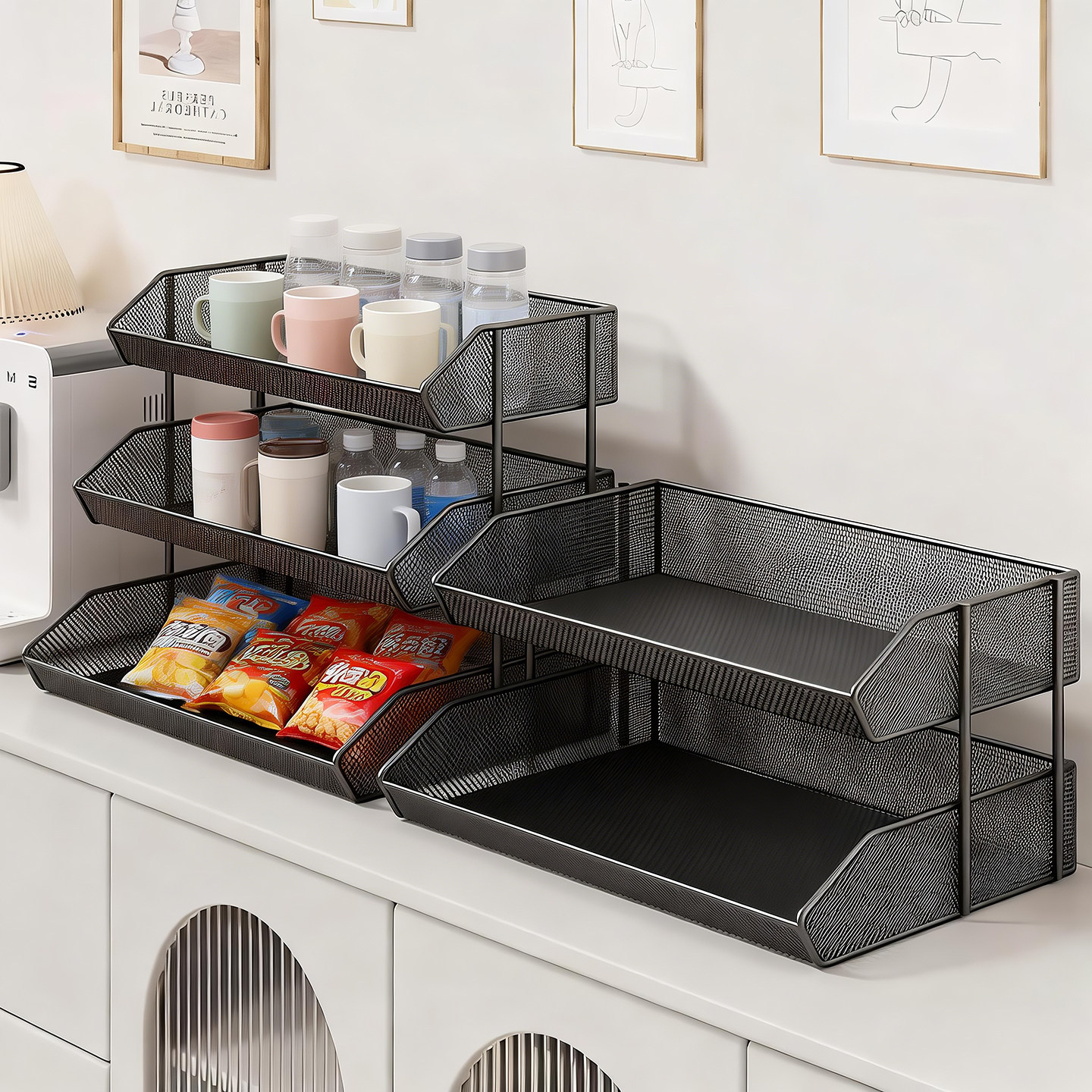 Estante Organizador de Escritorio Multicapa para Escritorio y Cocina