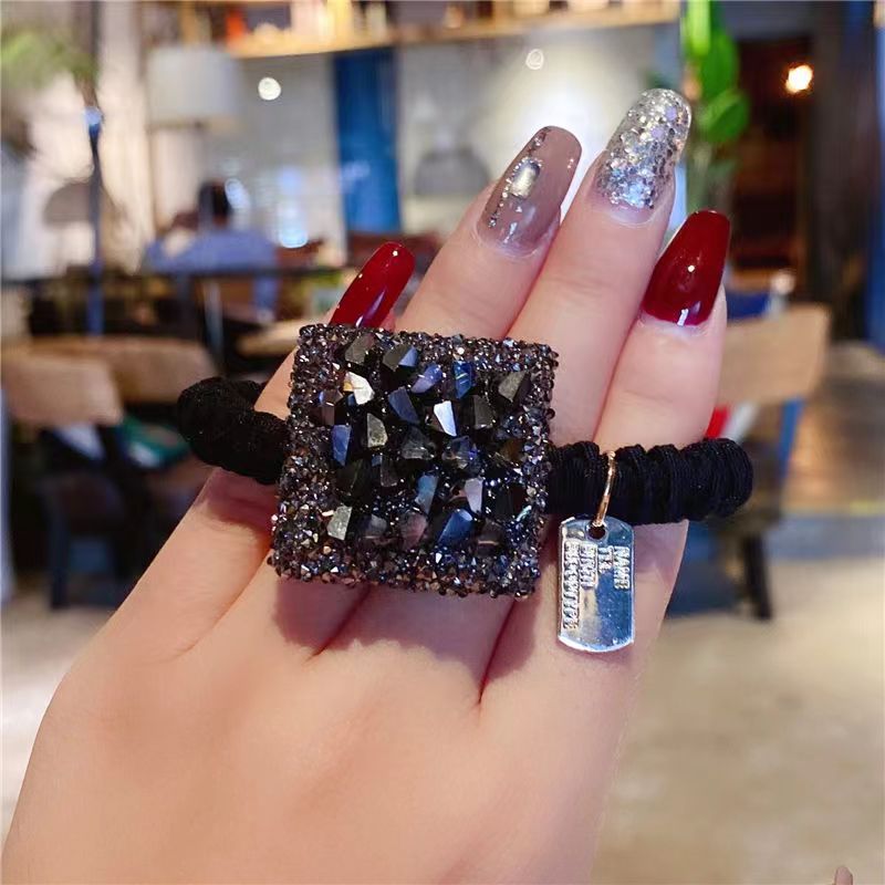 Exclusief vierkant haar elastiek van hars modieus haaraccessoire_voghion.com