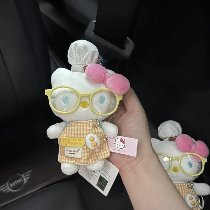 Sanrio, hello kitty, подлинная классическая мультяшная плюшевая кукла, сумка, упаковка, брелок