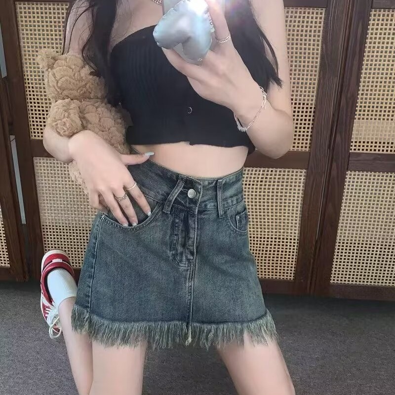 Summer denim skirt