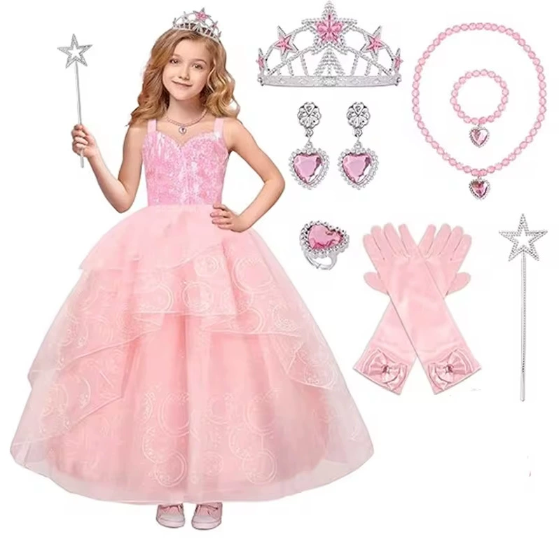 Плохая ведьма Глинда, фильм в том же стиле, одежда принцессы, детская одежда, платье, детское свадебное платье для девочек