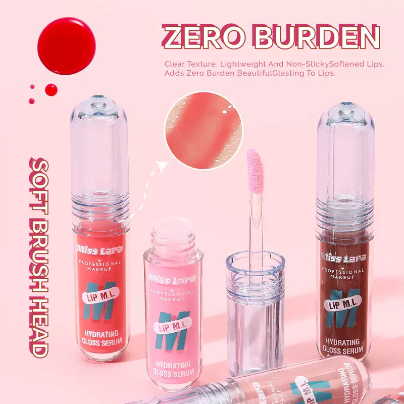 (Cross-border trading), glossy lip gloss, 6 colors, mirror effect, plump lips effect