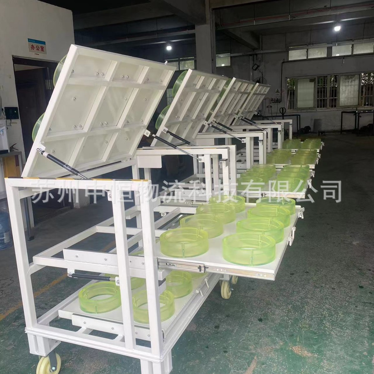 厂家供应汽车转向机电子零部件周转物料车批发物流可移动置物架