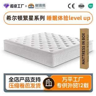Cross-Border Hotel Sponge Mattress Super Soft Simmons Memory Foam Independent Spring 30cm Thickeneded Soft Cushion Roll Mattress