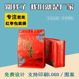 500g红枣包装袋若羌新疆阿克苏灰枣大枣磨砂自封袋1斤装自立袋