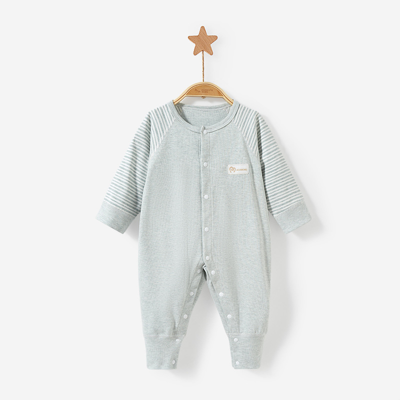 Mono para bebé para primavera, otoño e invierno, conjunto cálido de algodón puro para recién nacido, ropa de dormir unisex, pelele, ropa interior para bebé.