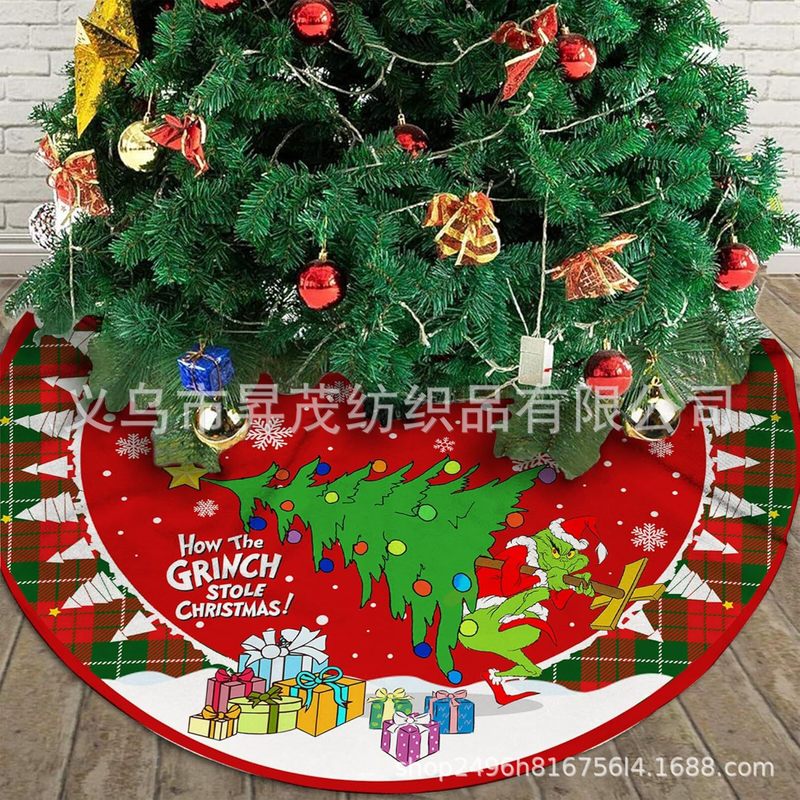 新しいクロスボーダークリスマスツリースカートグリンチくるみ割り人形JITドロップシッピングツリーサイドシーン装飾|undefined