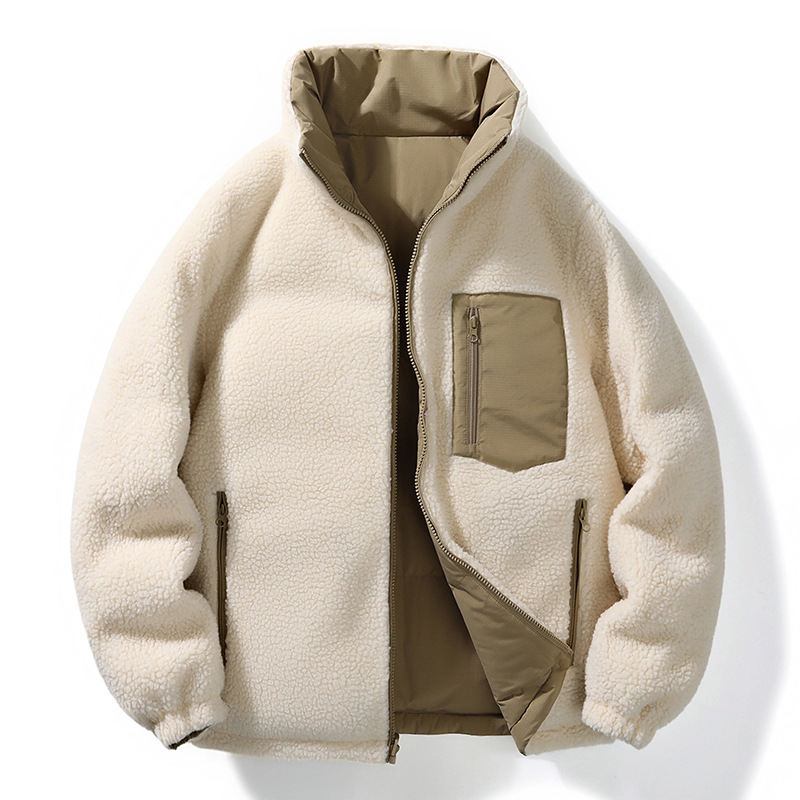Abiti imbottiti in cotone double face in lana d'agnello per uomo e donna, giacche imbottite in cotone autunnali e invernali_voghion.com