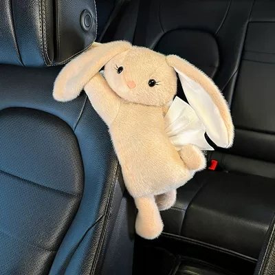 Doll Decoration Accessory, Car tissue box/set - khaki-jackrabbit-tissue-holder