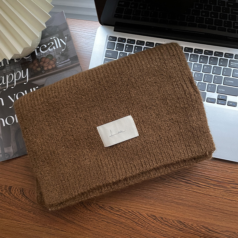 Year's Red Knitted Wool for Girls Winter 2024 New Versatile Korean Edition High End Scarf_voghion.com