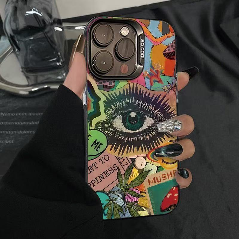 Nueva personalidad aplicable iPhone 16 funda para teléfono móvil Apple 15promax/14 Europa y América 13pro12 comercio exterior 11xr