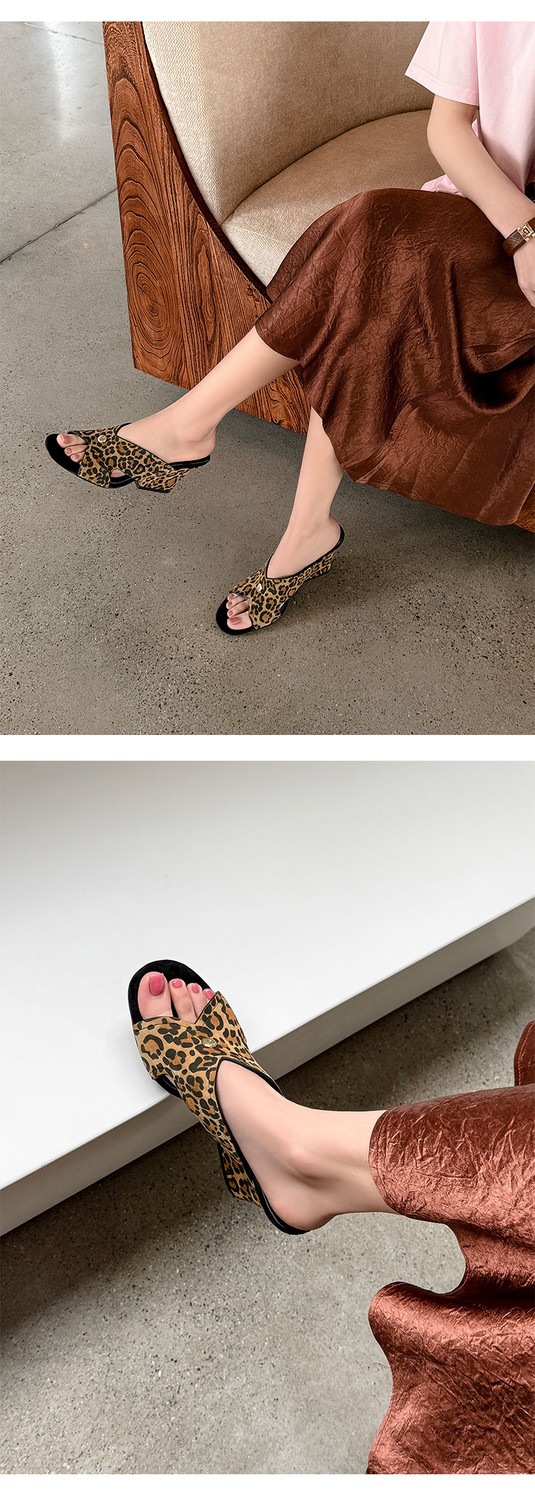 Sandal nữ da cừu hở mũi quai chéo gót xuồng 5 cm — màu nâu, Trang chủ, màu đen chi tiết 38