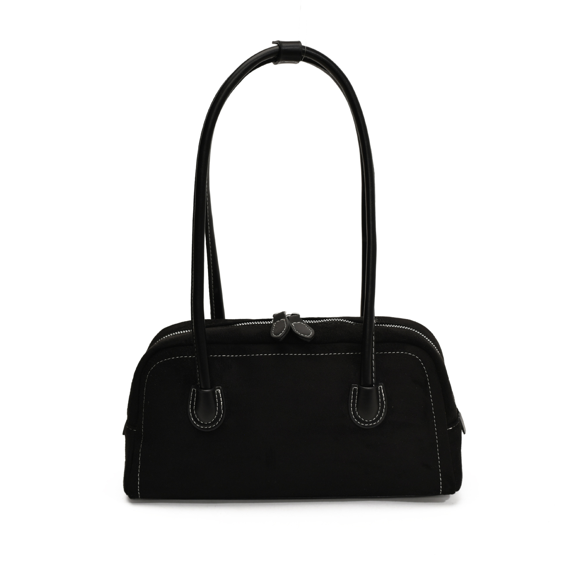 2025 Autumn Suede Baguette Bag For Women Large Capacity Commuter Bag Casual Retro Boston Shoulder Bag - Thumbnail 8