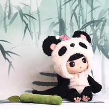 ddung冬己18cm熊猫换装娃娃可爱玩偶女孩人偶玩具手办送女友礼物
