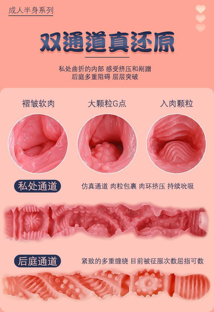 Jiuai Half-Body Inflatable Male Masturbator TPE Manual Airplane Cup — detail image 6