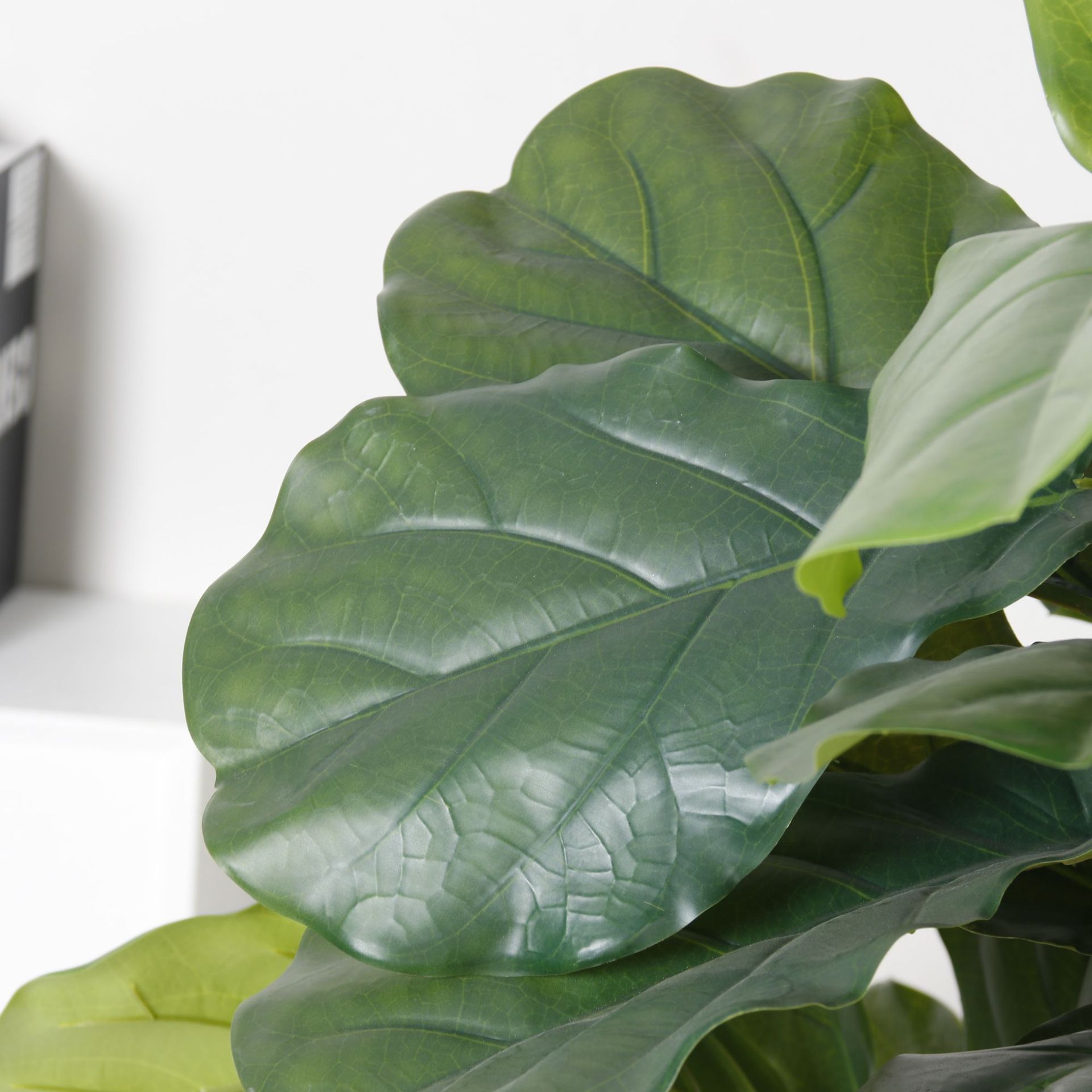 Ficus Lyrata Artificial en Maceta de PVC y Tela de Seda Decorativo para Sala de Estar e Interiores image 4