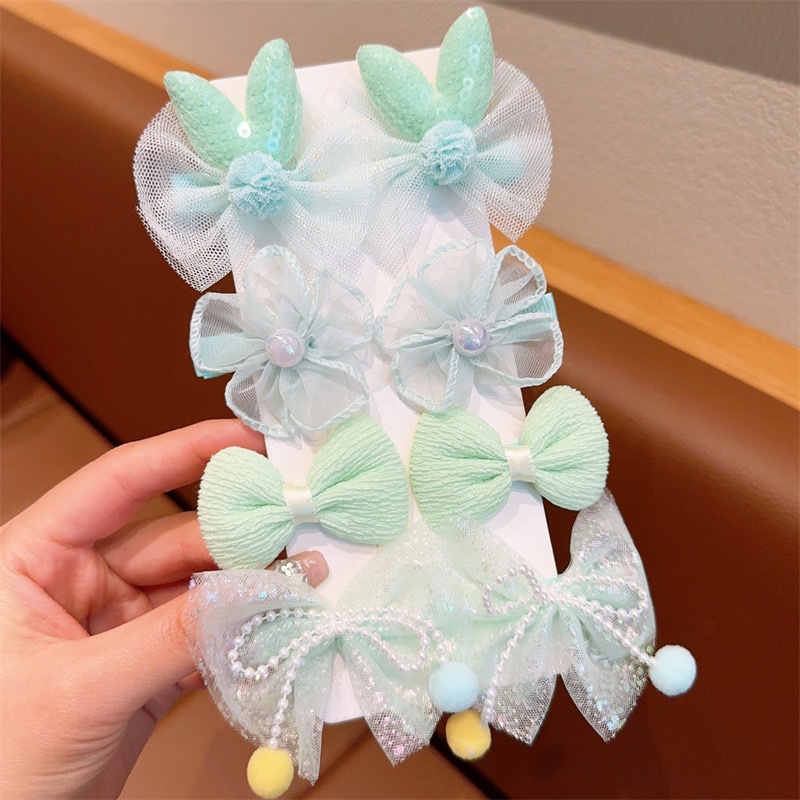 Flores de primavera arco clip para el cabello de niños tela super inmortal no daña clip para el cabello princesa adorable clip para el cabello al por mayor