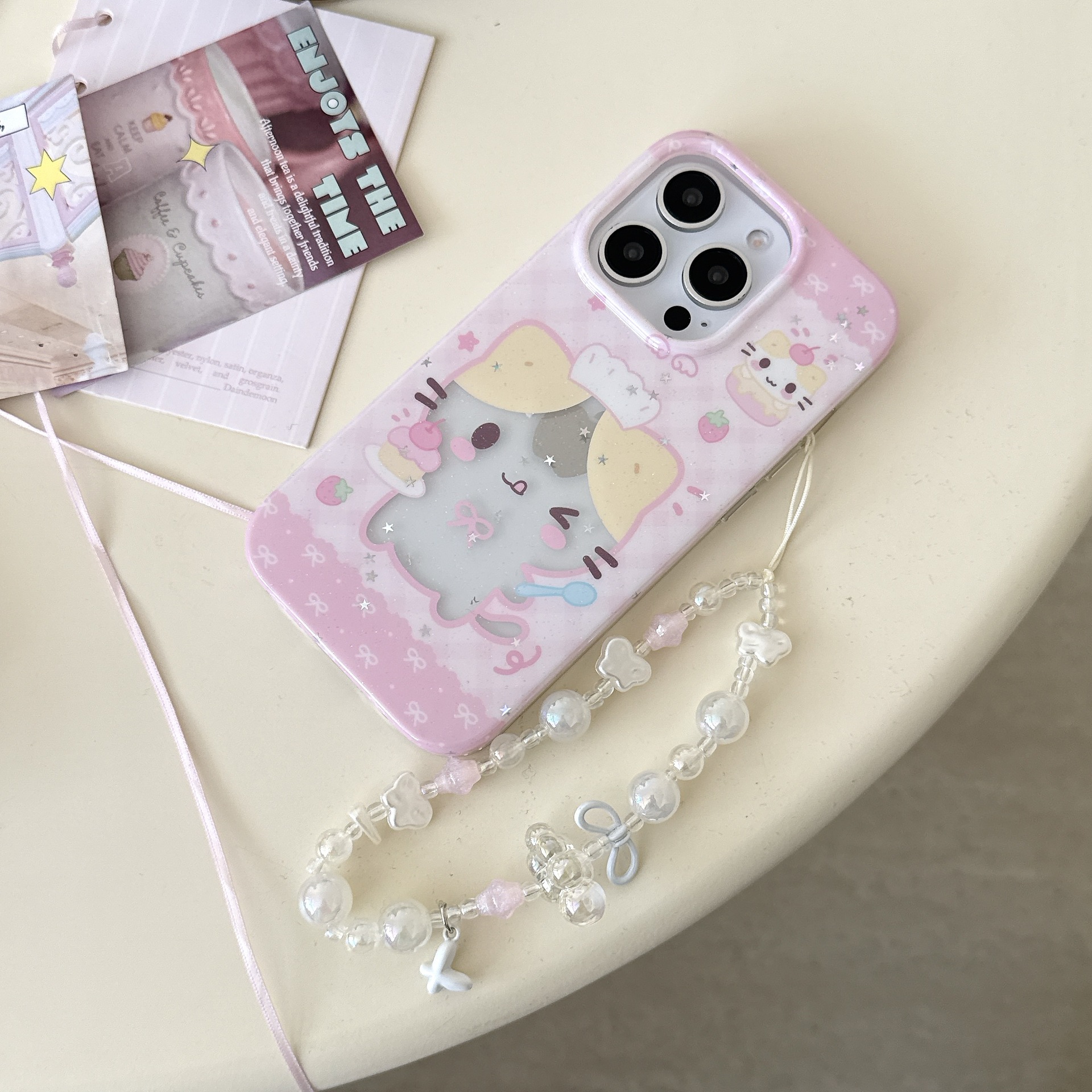 Dibujos animados lindo gato para Apple 16ProMax funda para teléfono móvil 15/14 niña corazón 15Pro nuevo 13 dibujos animados 16