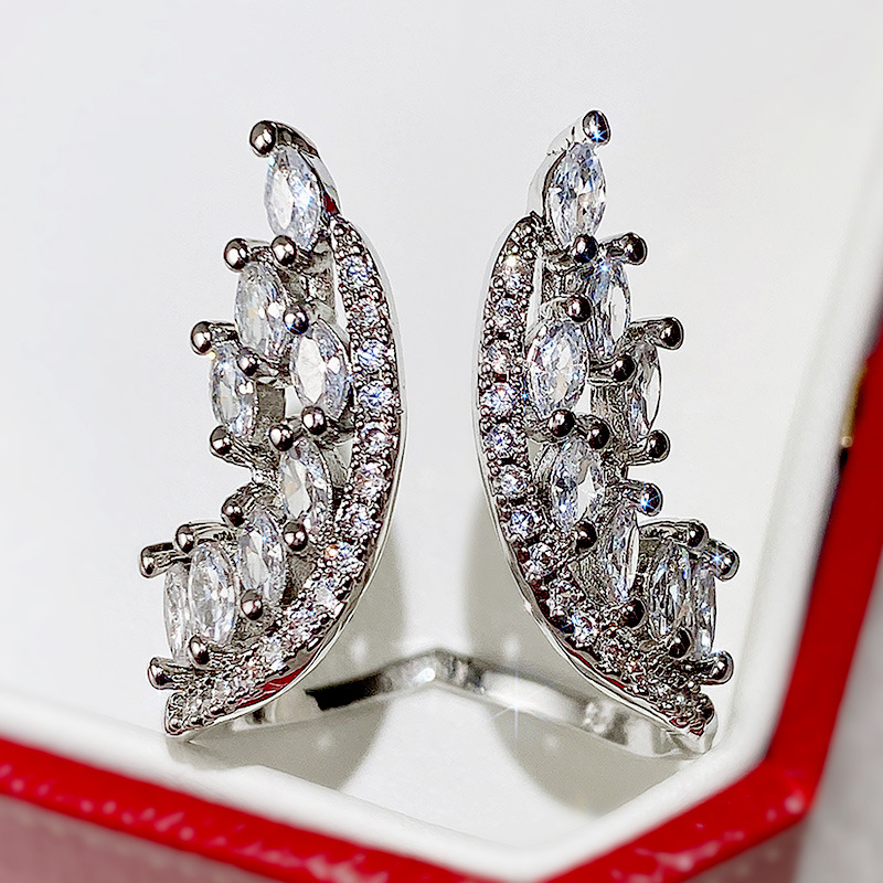 Sieraden set ring en oorbellen engelenvleugels verstelbaar dames_voghion.com
