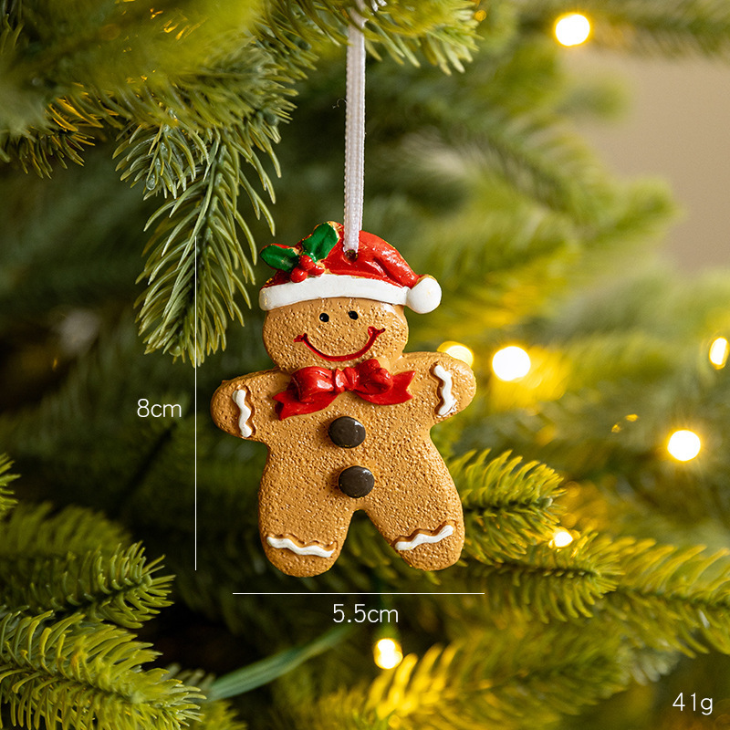 ホット販売クリスマスジンジャーブレッドマンペンダントかわいいジンジャーブレッドガールボーイジンジャーブレッドハウスクリスマスツリーデコレーションペンダント|undefined