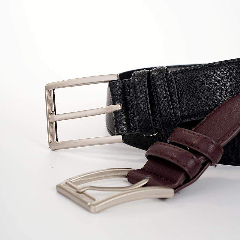 Business Youth Belt Men's Imitation Leather Pin Buckle Belt Versatile Trendy Overalls Student Belt Jeans Belt Trendy Men_viptrois.com
