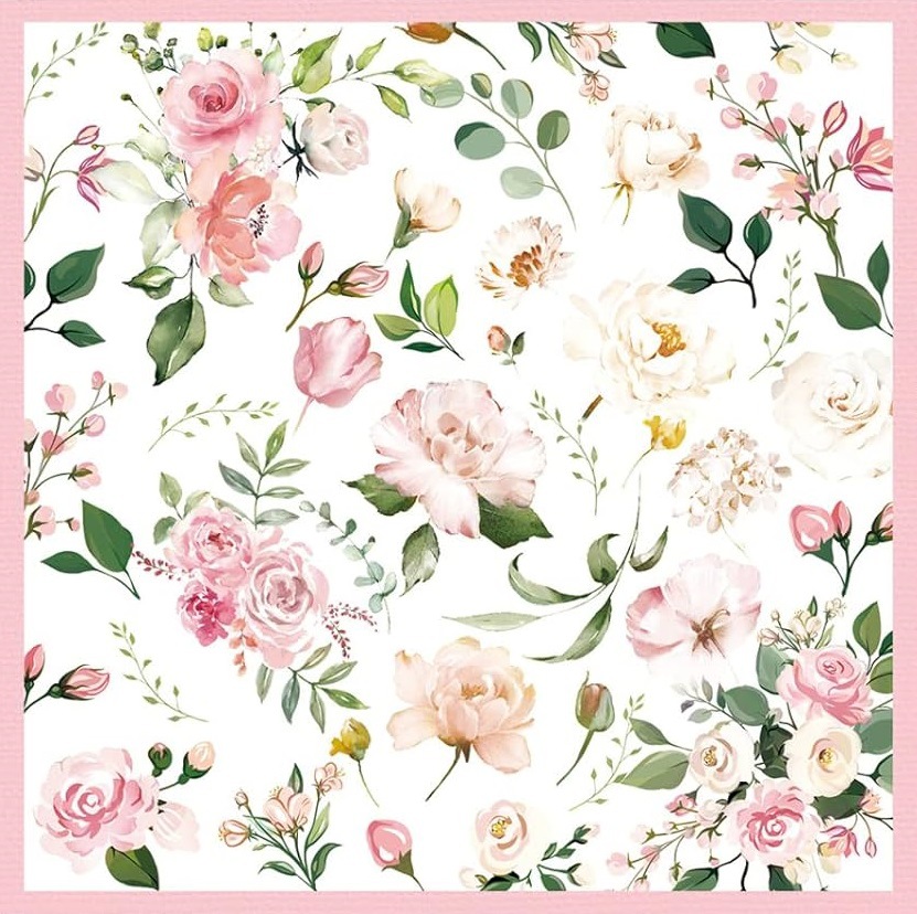 Transfronterizo servillas amazónicas algodón impresión digital fiestas de bodas decoración nacional almohadilla de mesa floral