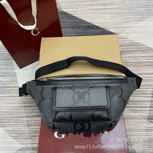 G驰双G大号腰包男士胸包头层牛皮腰包多功能斜挎包高品质供跨境