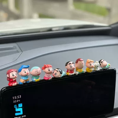 Car ornaments | Cute Cartoon Car Display - full-set-of-10-crayon-shin-chan-and-friends