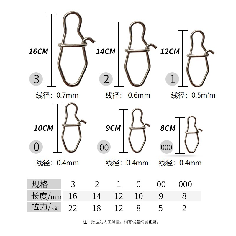菱形增強別針 路亞別針連接器 不鏽鋼強力連接環掛鈎 漁具小配件