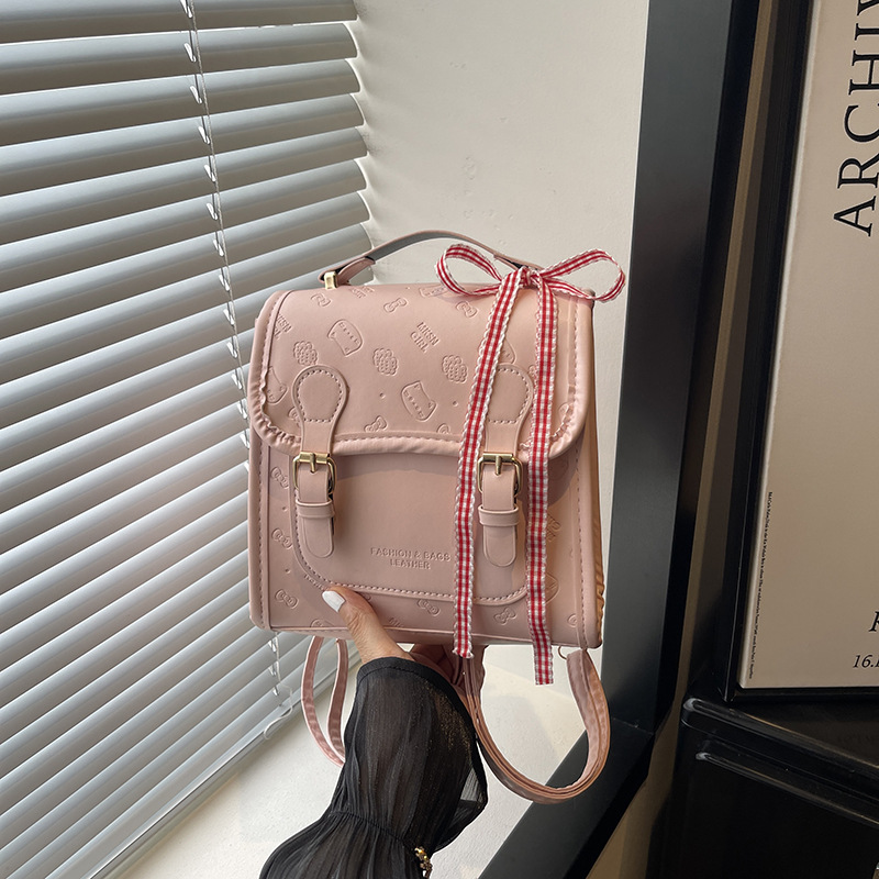Este año, la moda de color sólido 2026 nueva tendencia de moda, mochila coreana, mochila de viaje.