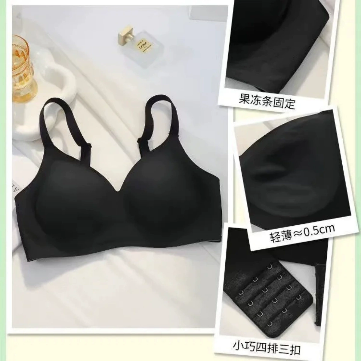 Summer Wireless Push-Up Bra, Thin Supportive Underwear, Seamless Comfort, Sizes 32–38 (A–C)