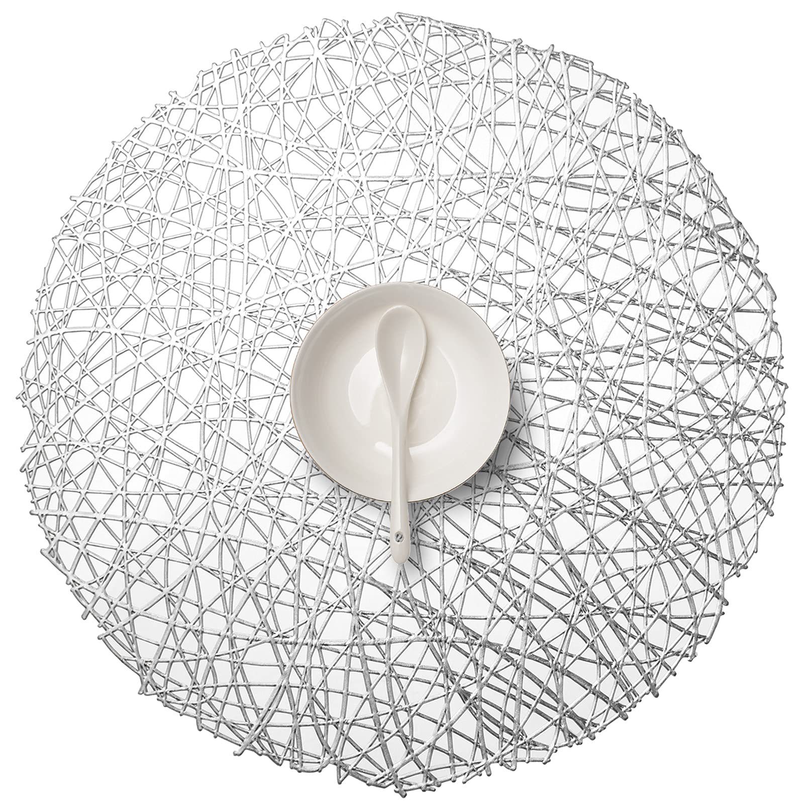 Ronda dorado mantel hueco dorado y el alambre de plata dibujo antideslizante estera tabla estera de la montaña estera de aislamiento decorativo occidental mantel al por mayor