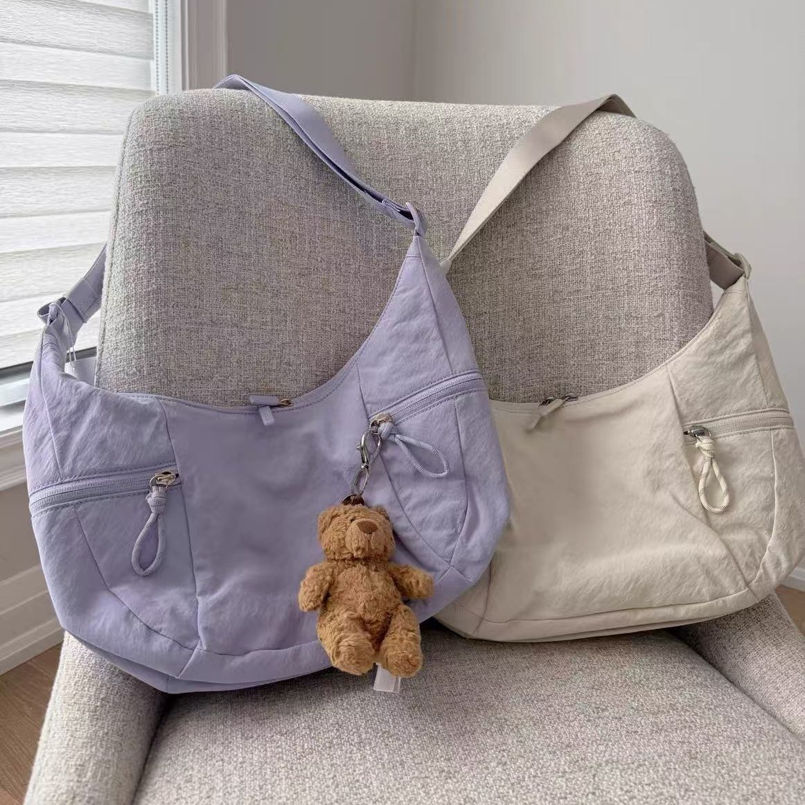 Slouchy Sling Hobo Bag 6L Small Crossbody Shoulder Bag For Women / 13L Large Dumpling Bag For Commuting - Thumbnail 2