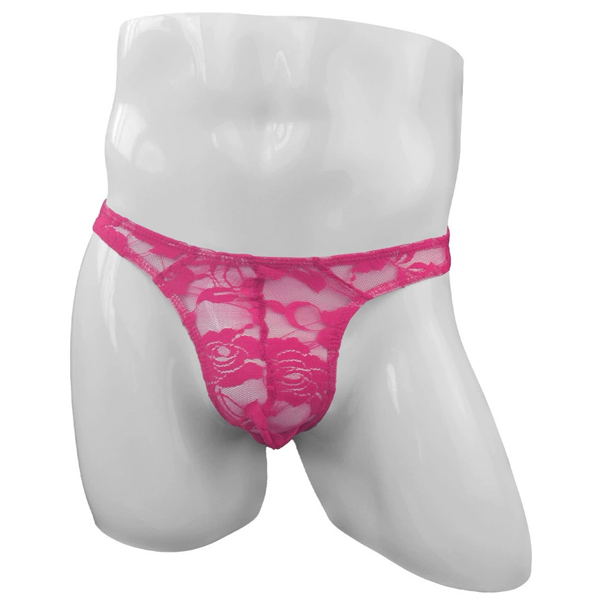 Floral Lace Sexy Thong Underwear with Sheer Mesh, Comfortable Fit, Available in Many Colors For Women