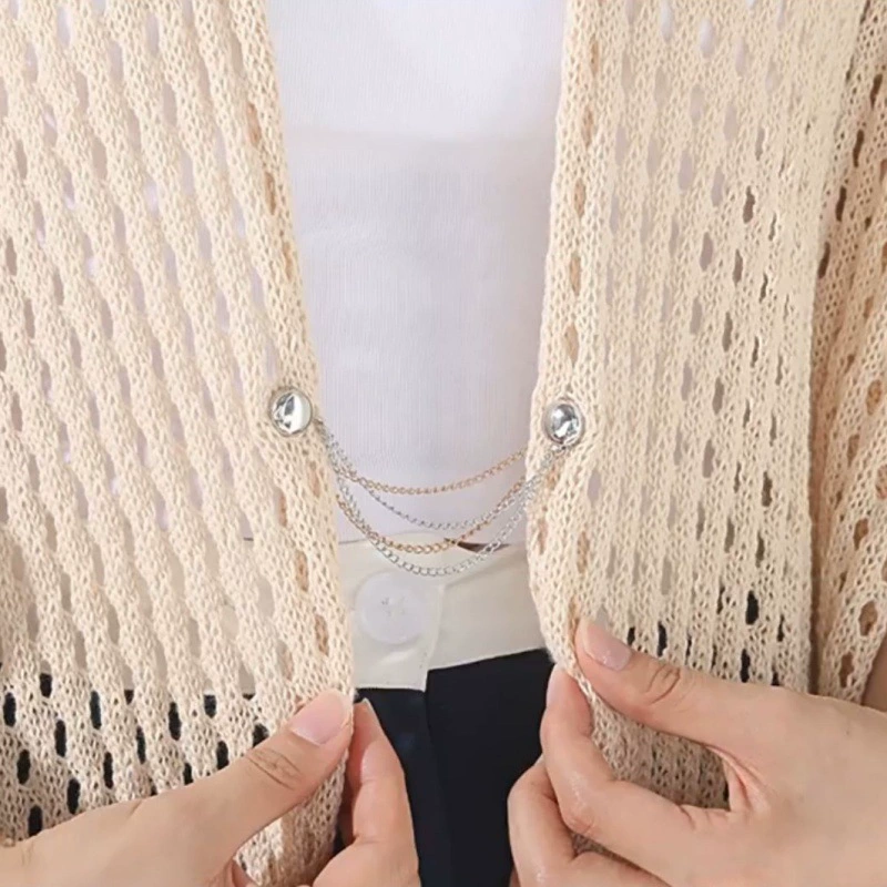 Магнитная клипса на манжет pant — съемный Nail-free металлический пряжка, декоративная цепь, 4 цвета