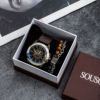 Swiss watch, set, belt, quartz watches, Aliexpress