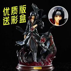 暁組織宇智波イタチGK殿堂版火影忍者イタチ置物双頭像上質アニメ周辺カラス