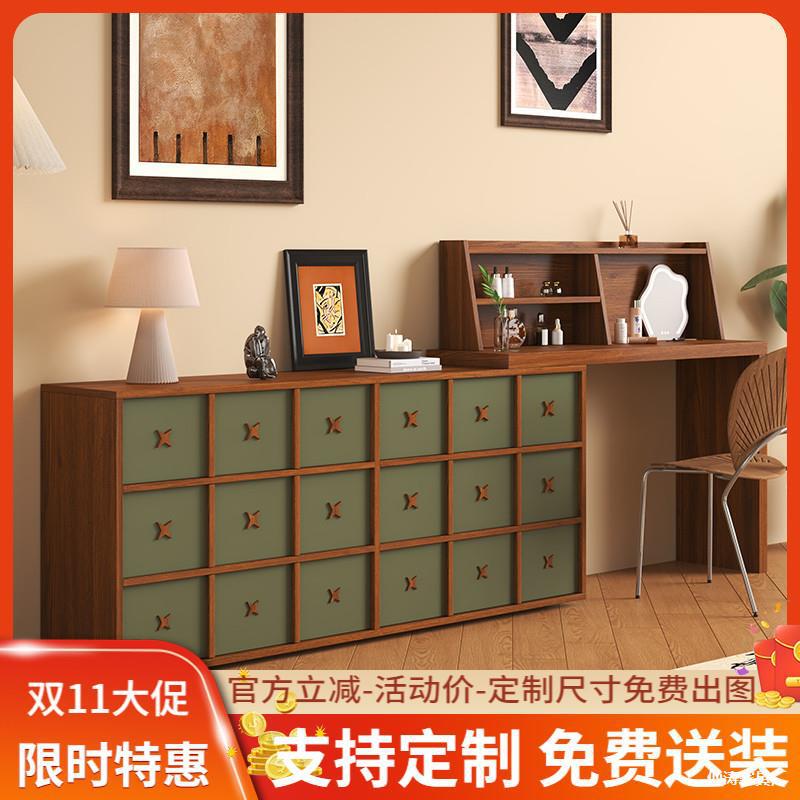 Medieval Style Dressing Table, Bedroom, Modern Simple Small Apartment Dressing Table, Cupboard, Integrated Storage Bedside Cabinet