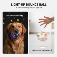 狗狗发光弹力球耐咬自嗨玩具球宠物泰迪法斗金毛自嗨玩具三色球