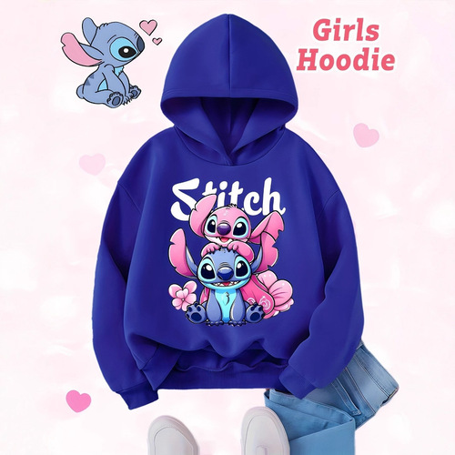 Shidizai spring and autumn casual sweater for middle and middle children's neutral cartoon sports long-sleeved hoodie children's top
