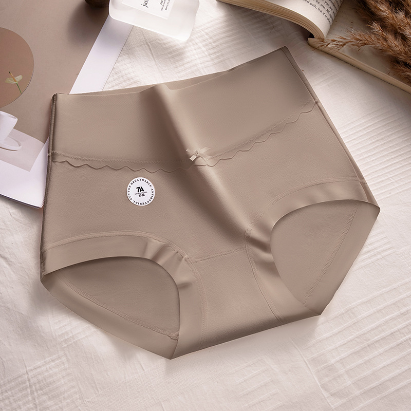 Gran tamaño de algodón de cintura alta Clase A 50 ropa interior de algodón para niñas 10A entrepierna antibacteriana entrepierna de algodón sin costuras ropa interior de mujer de cintura alta