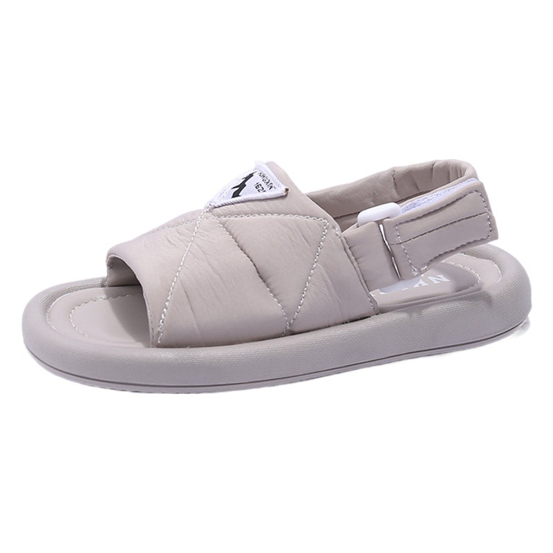 2025 nuevas sandalias de moda de verano para niños, zapatos de playa de suela blanda de estilo coreano para niños, medias zapatillas de exportación para niñas pequeñas, trbottomy