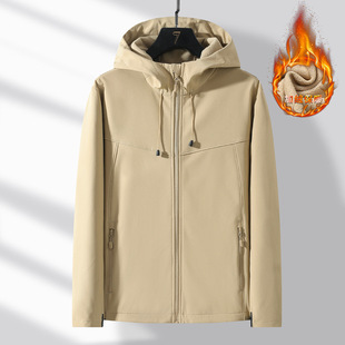 2023 Outdoor Soft Shell Jacket New Men's and Women's Autumn and Winter Windproof Waterproof Casual Jacket Men's Jacket Mountaineering Suit