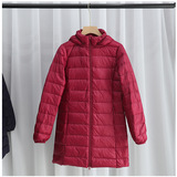 Легкий и тонкий приталенный пуховик с капюшоном, куртка, большой размер