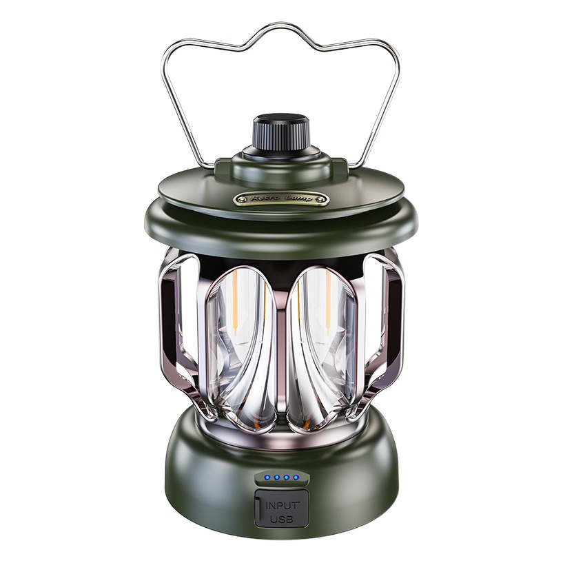 LED Retro Luz de camping multifuncional Luz Portátil YTPE-C carga rápida Luz de camping linterna